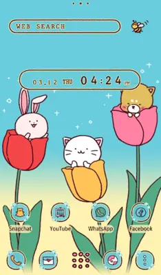 Flowery FriendsTheme android App screenshot 0