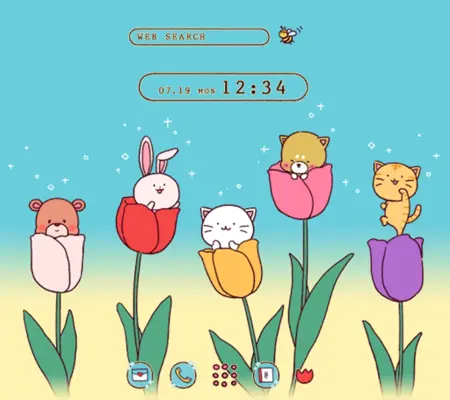 Flowery FriendsTheme android App screenshot 4